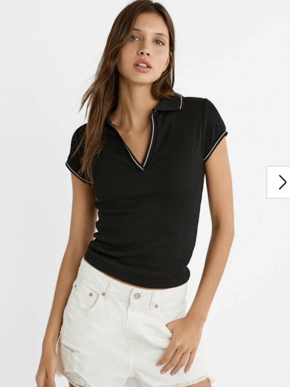Stradivarius navy blue polo shirt